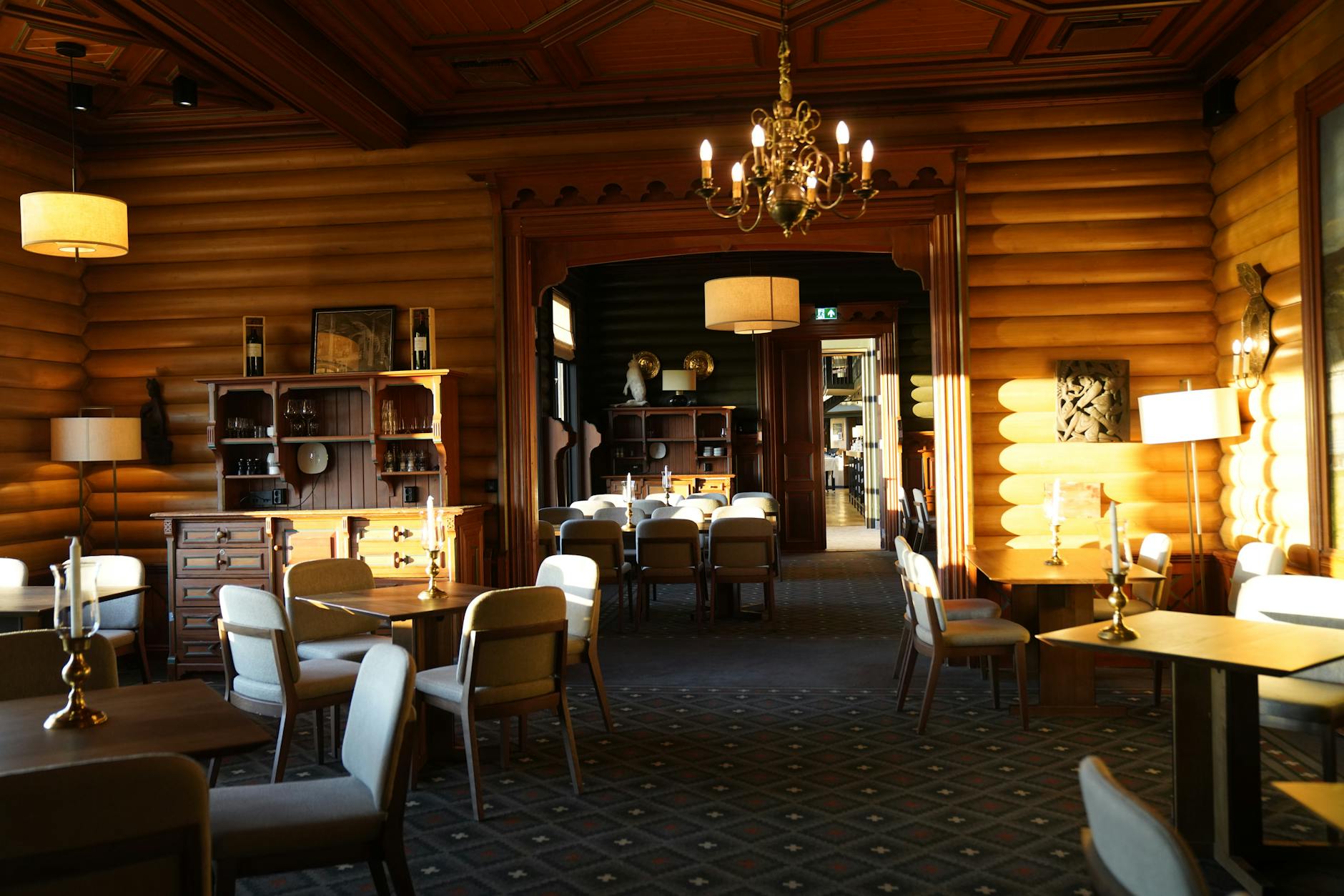 Hotel restaurant with custom dining furniture